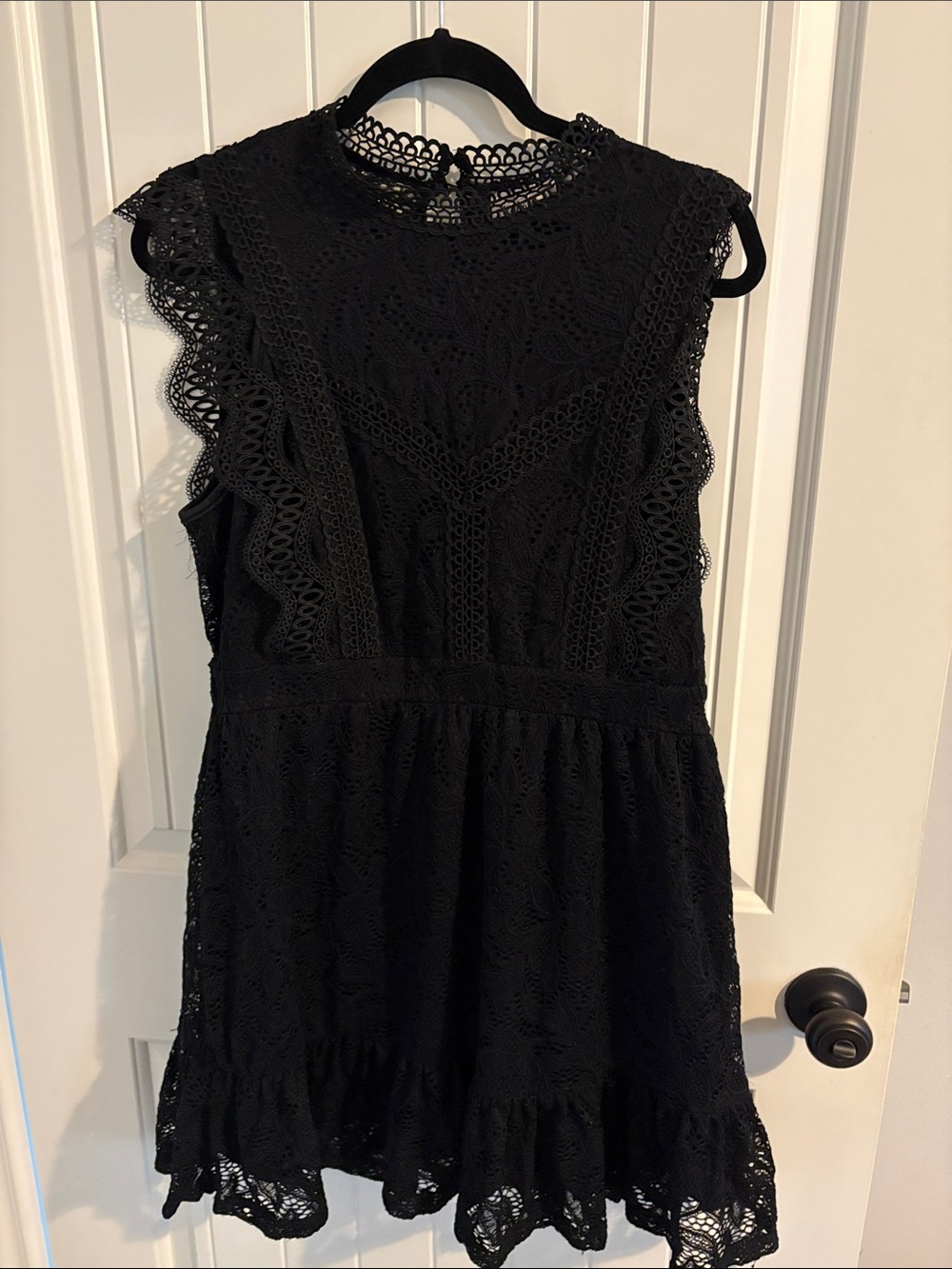 Womens Black Lace Party Dress